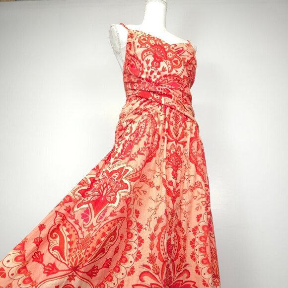 FARM RIO Jaipur Red Cross Over Maxi Dress Medium - Picture 10 of 13